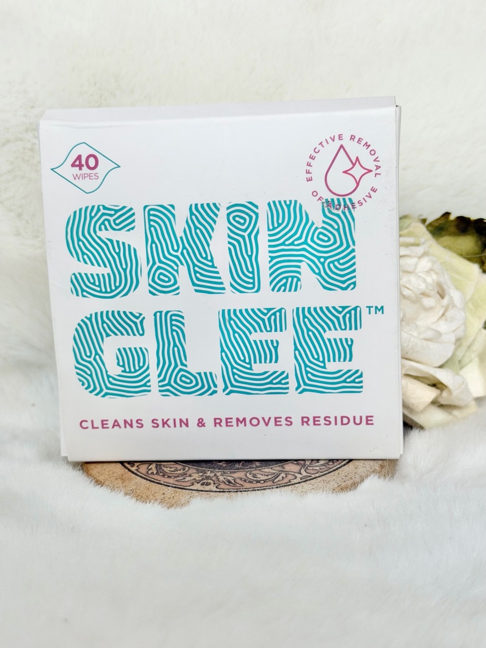 SKIN GLEE RESIDUE REMOVING Cleansing Wipes 40. removes adhesive residue, cements